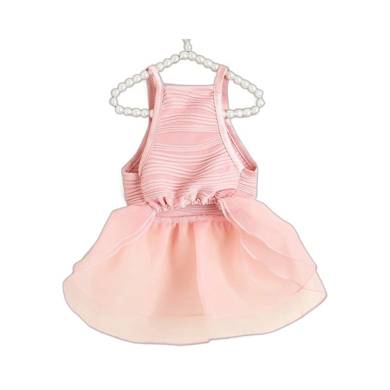 Cute Sweet Polyester Solid Color Pet Clothing