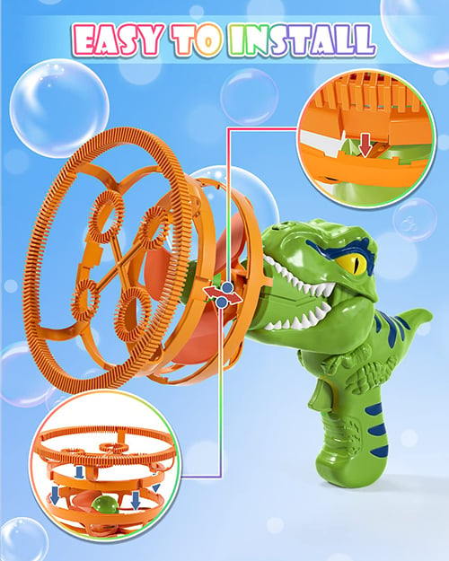 🔥🔥🔥BUY 2 FREE SHIPPING & 5% OFF- Dinosaur Bubble Machine Guns . Large Bubble Big Bubble Wand. Summer Outdoor Toys