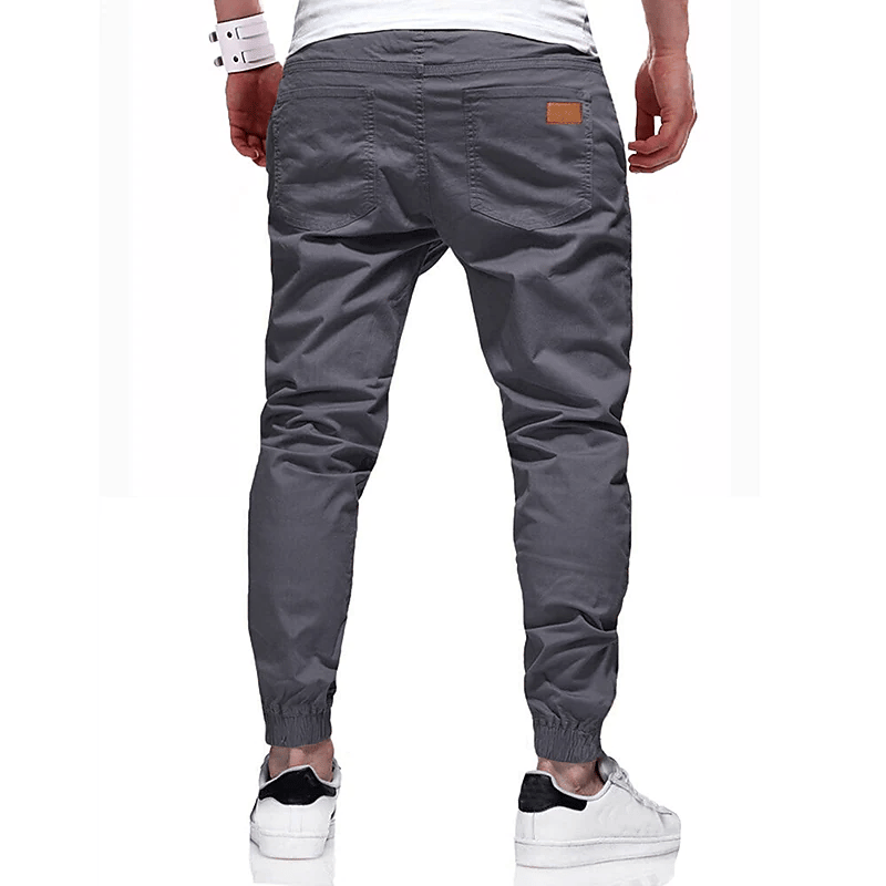 Men's Cargo Pants Joggers Drawstring Elastic Waist Elastic Cuff Plain Sports Outdoor Running