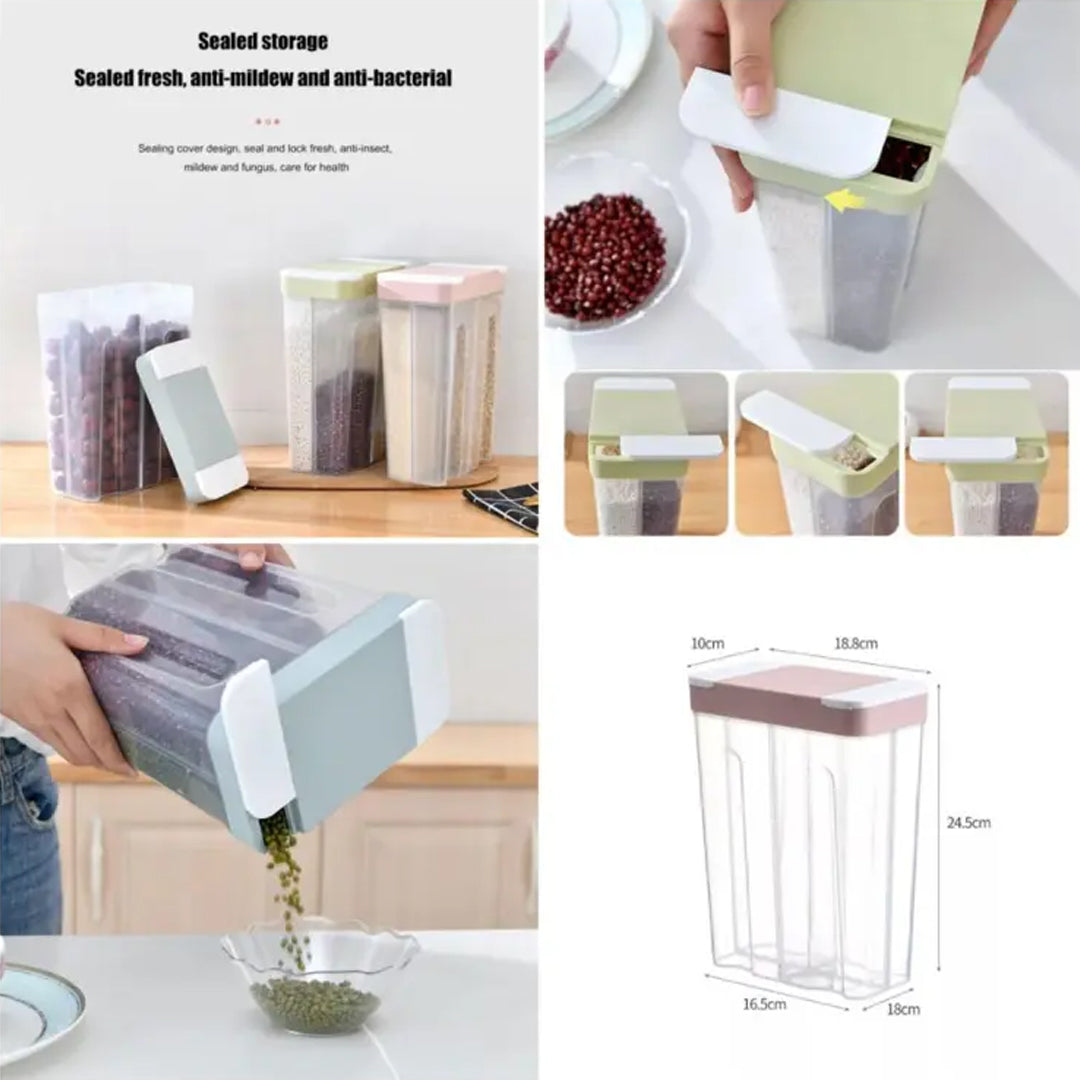 4 Partition Food Storage Jar