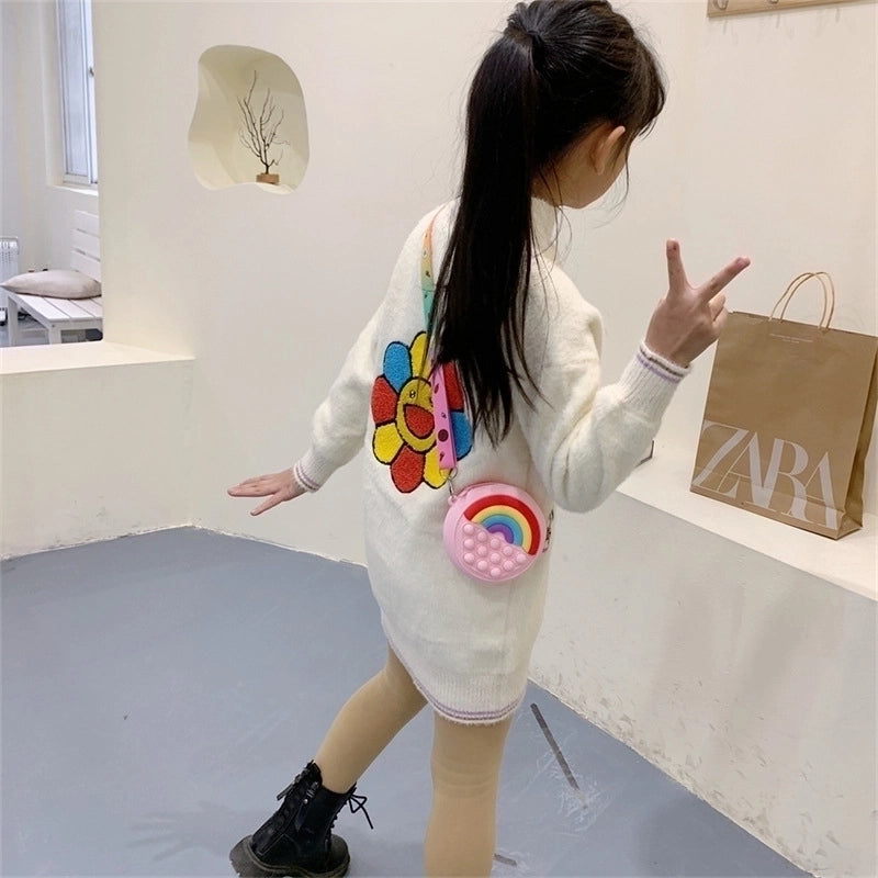 Kid's Rainbow Silica Gel Zipper Kids Wallets