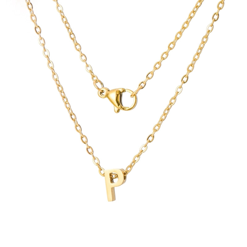 Titanium Steel Minimalist Plating Letter None Necklace