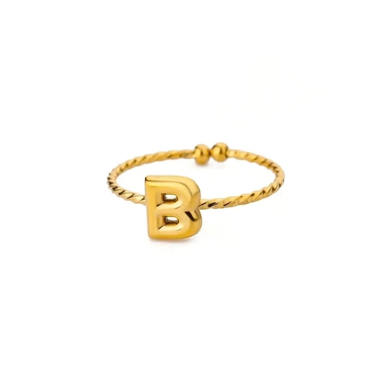 Elegant Minimalist Streetwear Letter 304 Stainless Steel Plating Open Rings