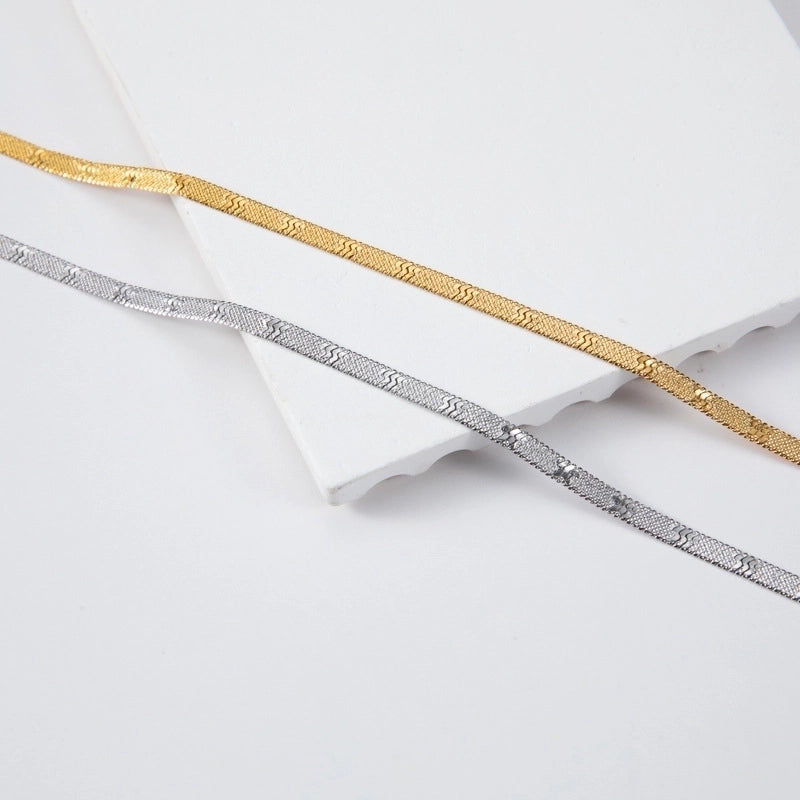 Minimalist Solid Color Titanium Steel Plating Necklace