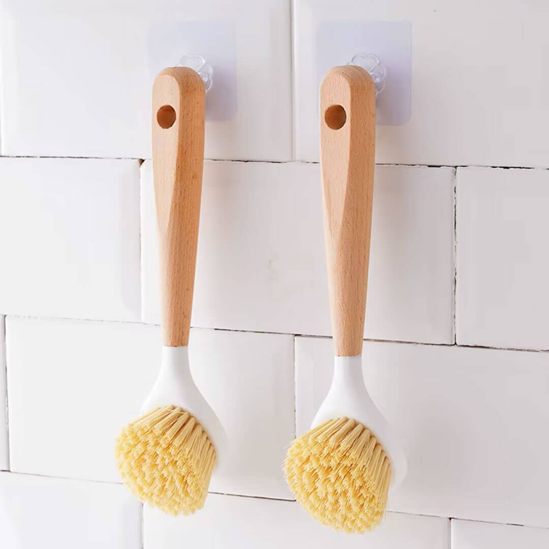 Wooden Handle Long Pot Cleaning Brush