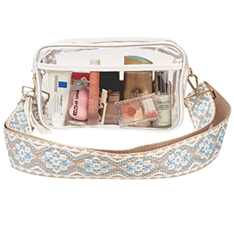 Spot Pvc Transparent Women's Messenger Bag Outdoor Sports Travel Storage Bag Visual Portable Coin Purse Logo