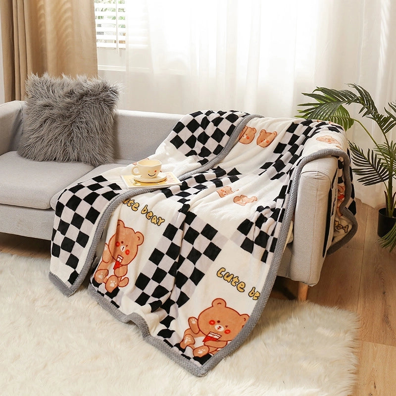 Thickened Autumn And Winter Blanket Flannel Blanket Faleirong Gift Blanket Summer Air-conditioning Blanket Coral Fleece Sheets