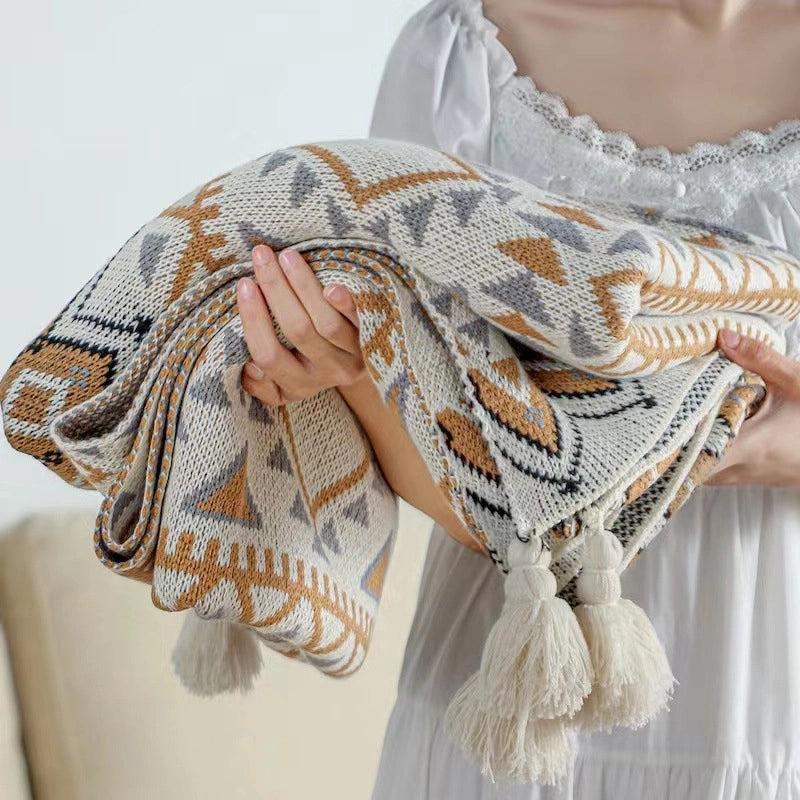 Casual Geometric Acrylic Blanket