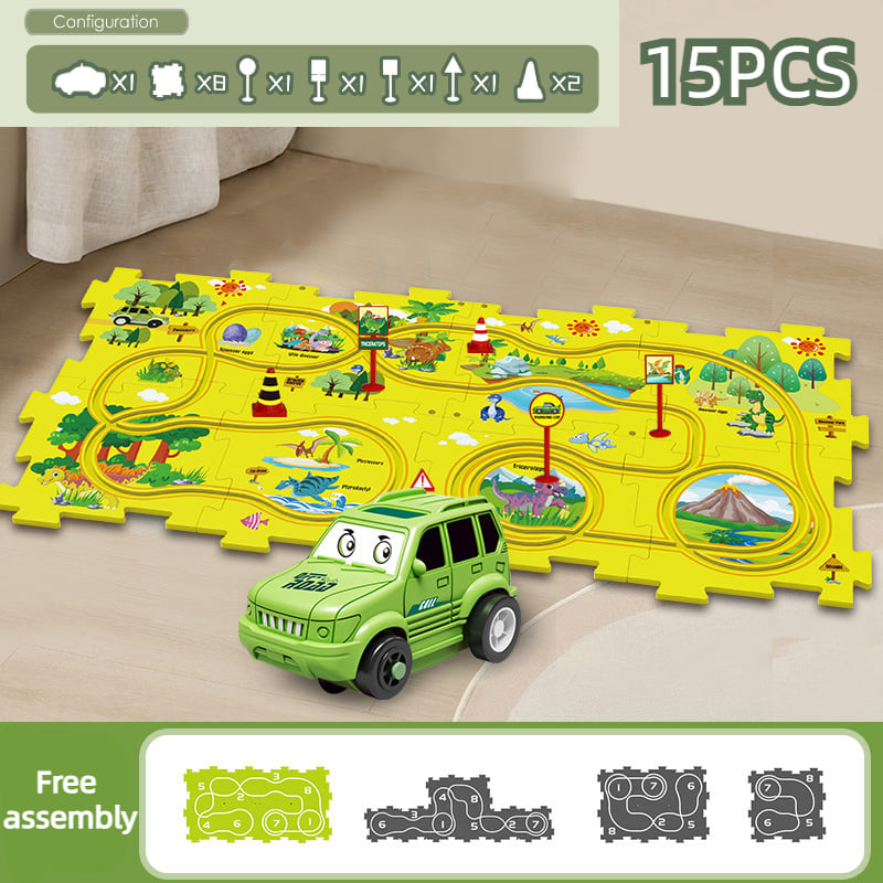 🎅Xmas Hot Sales - 49% OFF🔥Children's Educational Puzzle Track Car Play Set