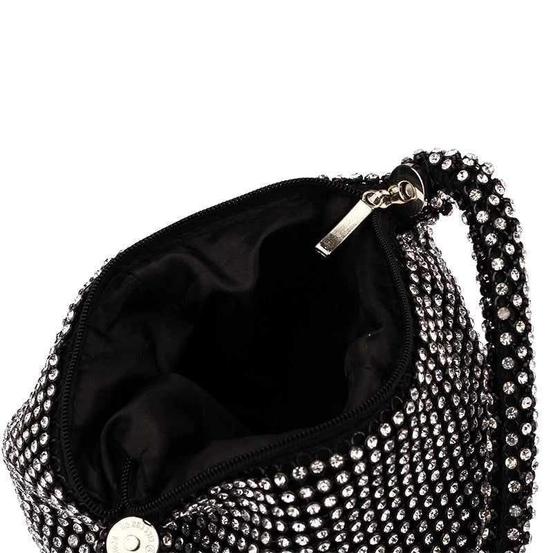 Diamond-studded Handbag Creative Design Trihedron Cosmetic Bag Dinner Bag Handbag
