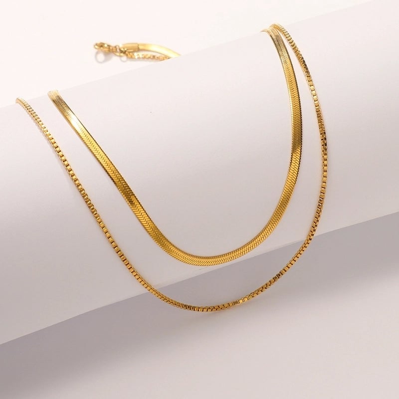 Minimalist Geometric Solid Color Titanium Steel Necklace