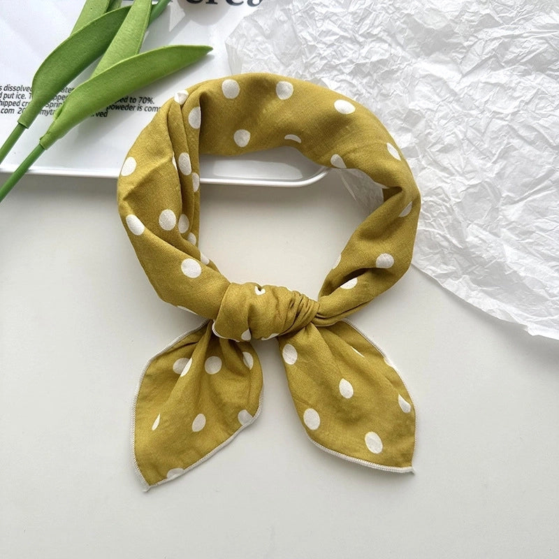 Women's Sweet Minimalist Color Block Cotton And Linen Printing Scarf