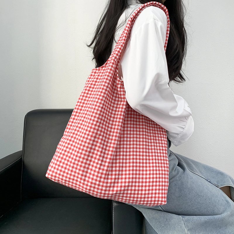 Women's Canvas Printing Classic Style Square Open Canvas Bag