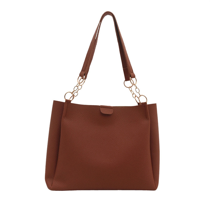 Women's Two-Piece Simple Fashionable Summer New Fashionable Commuter Large Capacity Casual Shoulder Tote Bag
