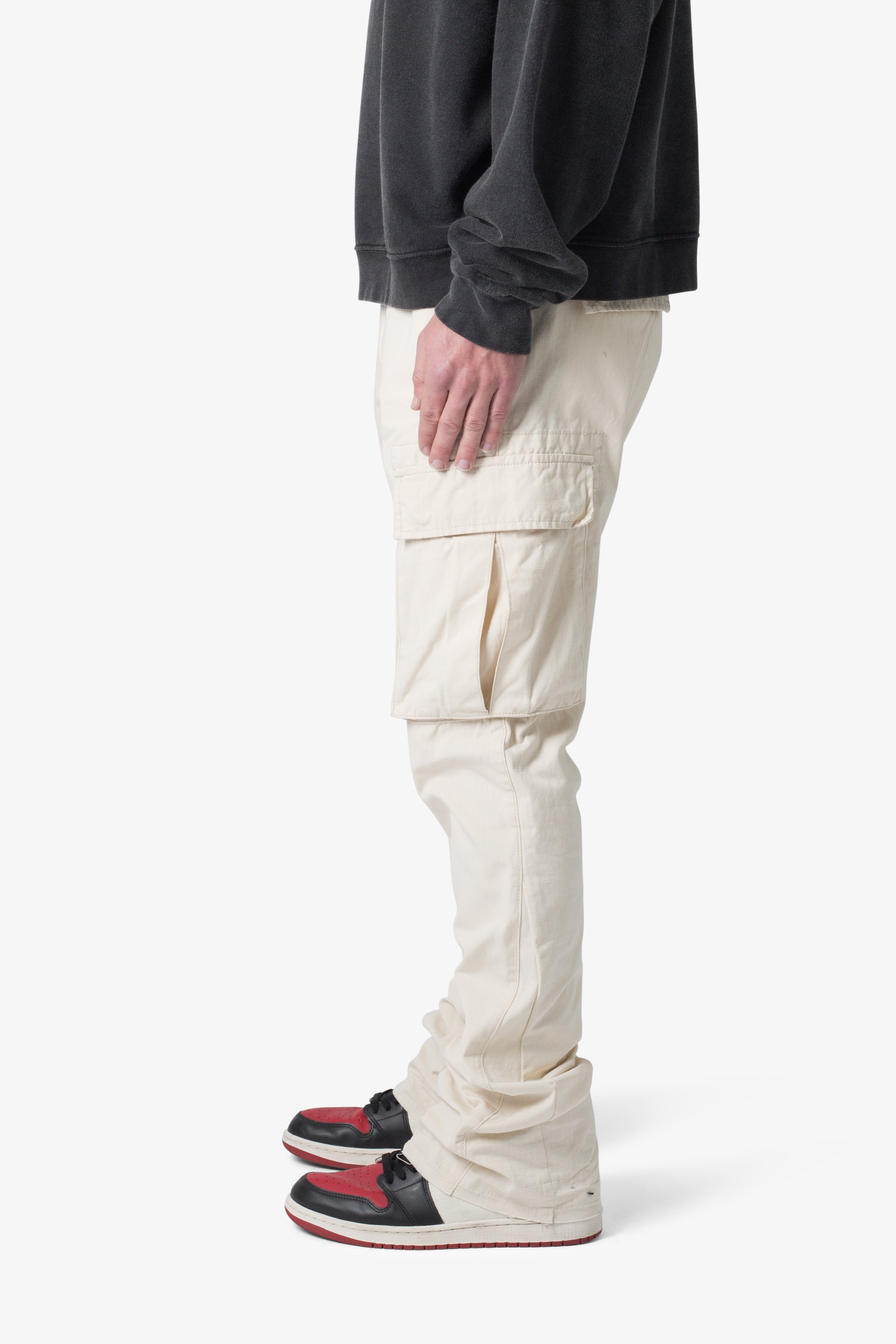 Bootcut Cargo Pants - Khaki