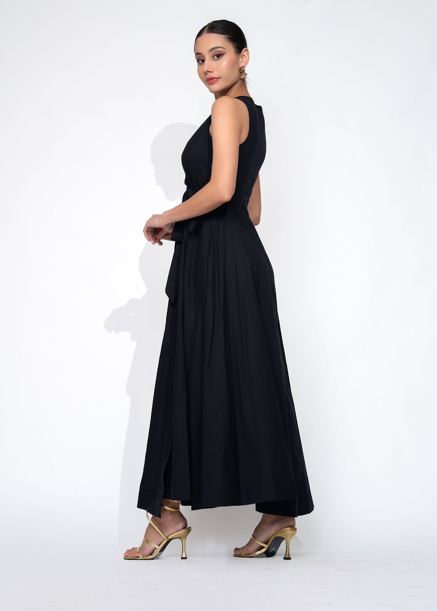 Sleeveless Maxi Wrap Dress