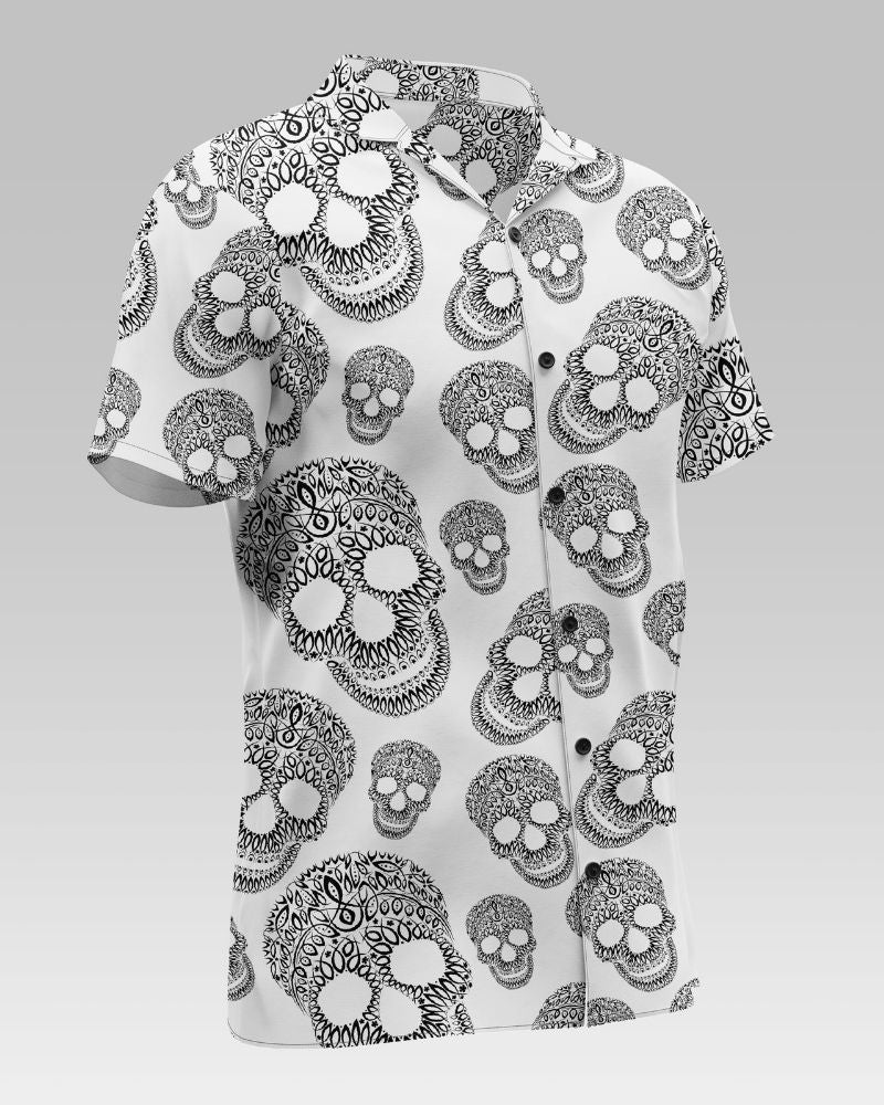 Skull Printed Cotton Shirt