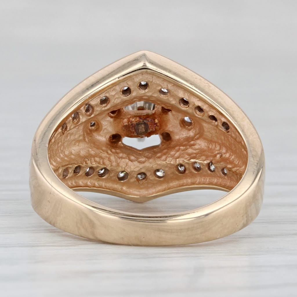 0.82ctw Diamond Engagement Ring Bridal Set 14k Yellow Gold Size 6.75