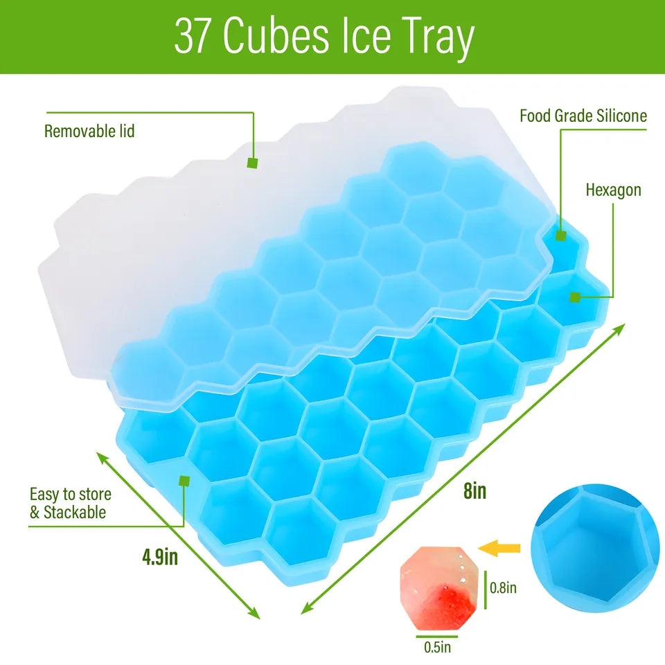 HONEYCOMB ICE CUBE TRAY WITH LID