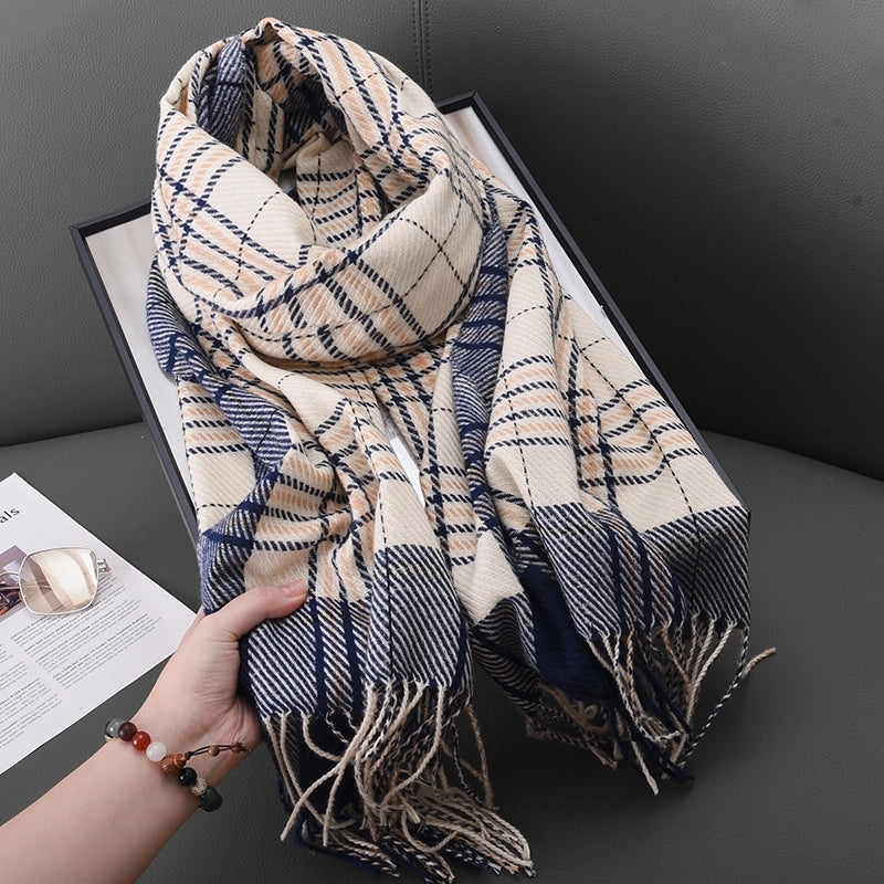 Women's Modern Style Classic Style Lattice Polyester Scarf