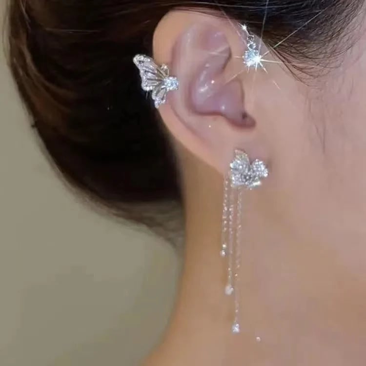💐2023 HOT SALE💝-BUTTERFLY TASSEL STYLE ZIRCON EARRINGS | PERFECT GIFT🎁