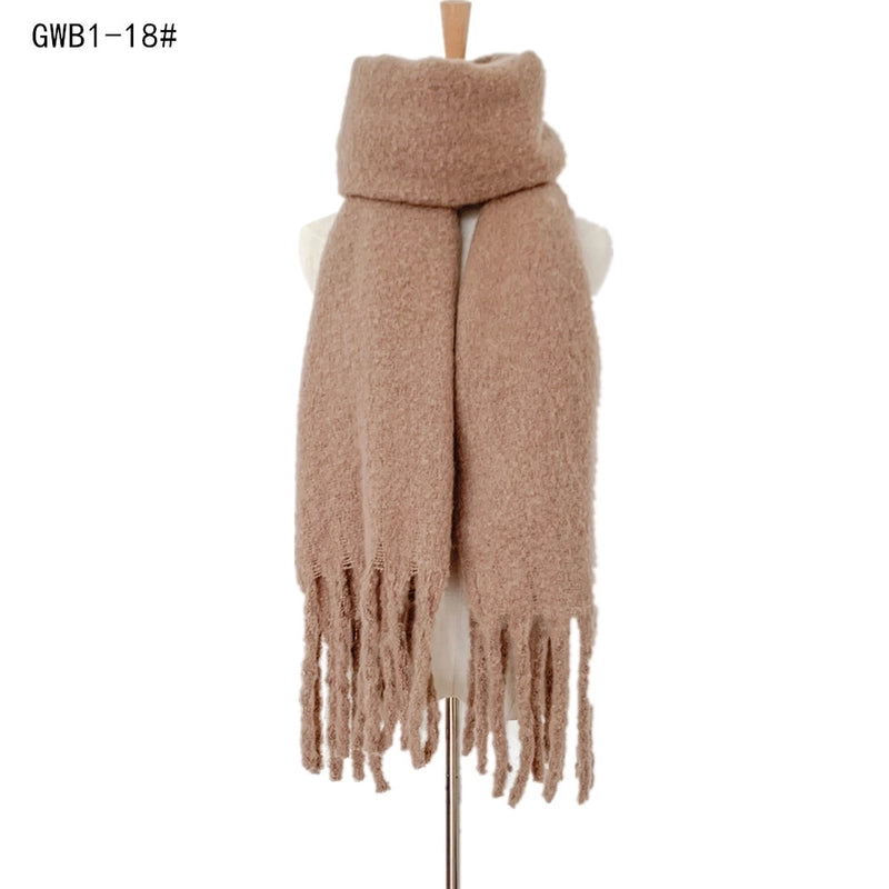 Women's Vintage Style Solid Color Polyester Scarf