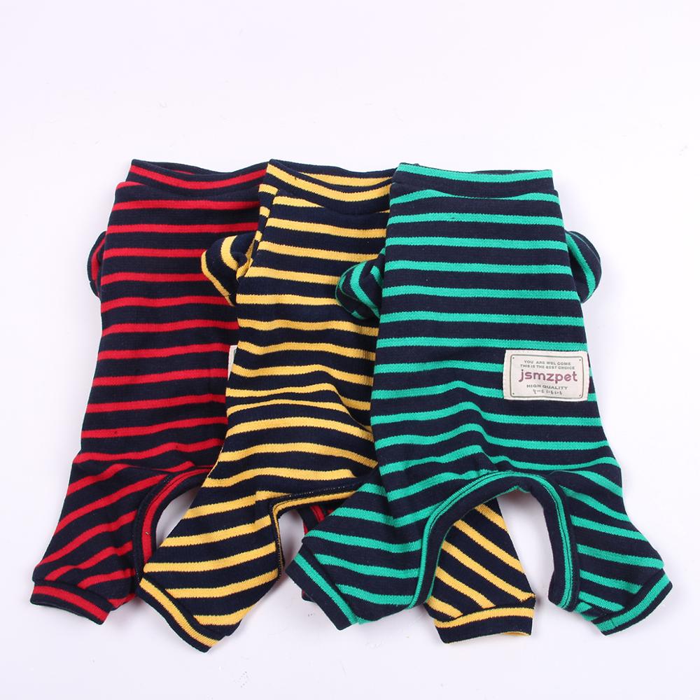 Striped Cotton Dog Jumpsuit Pajama