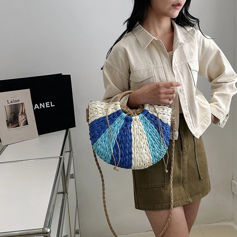 Women's Medium Spring&summer Straw Vacation Straw Bag