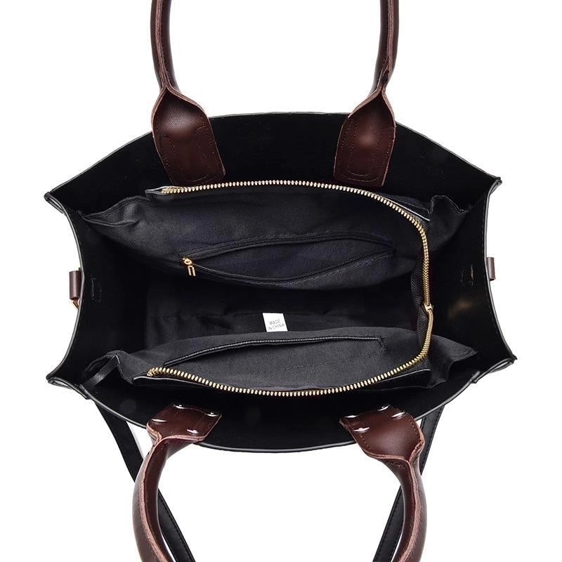 Women's Pu Leather Solid Color Elegant Square Zipper Handbag