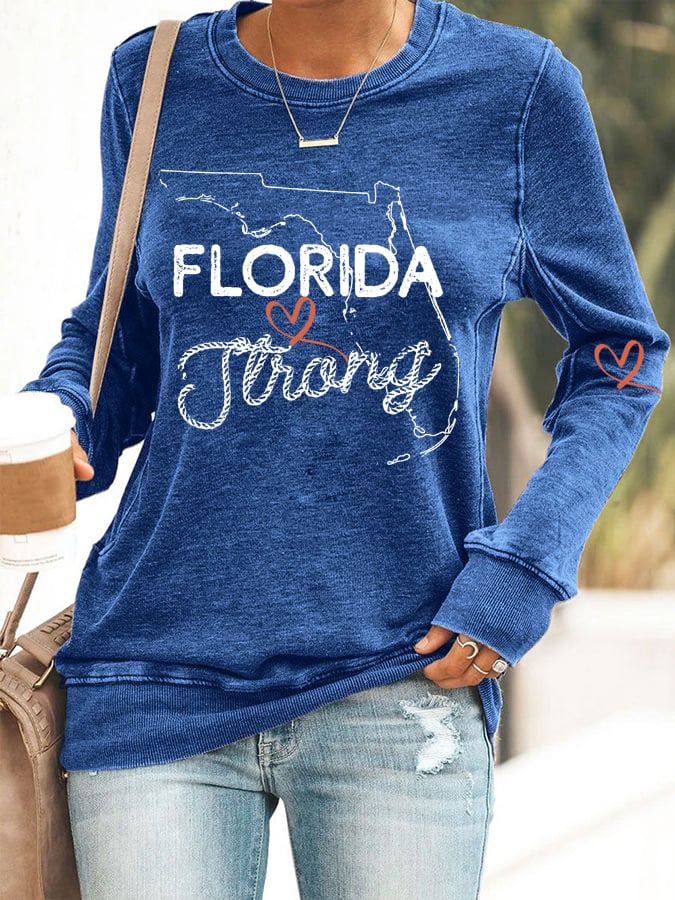 Women's Florida Strong Printed Casual Sweatshirt