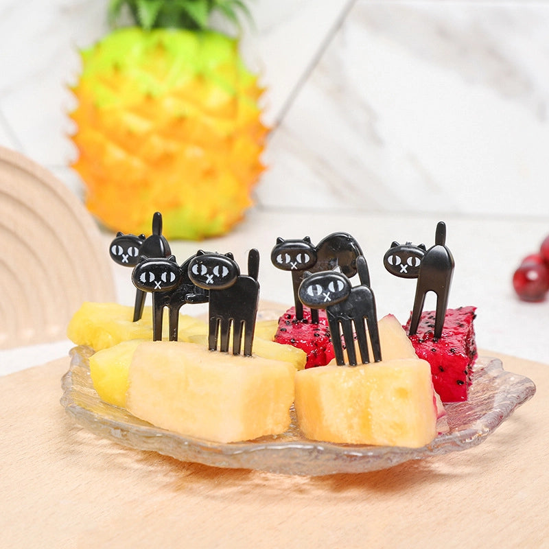 New Cartoon Fruit Fork  Mini Fruit Sign Hot Children Fruit Fork