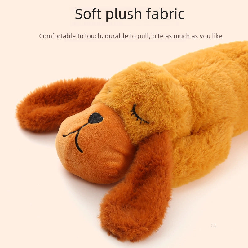 Pet Soothing Plush Animal Dog Toy Simulated Heartbeat Anxiety Soothing Companion Sleep Aid Pet Toy