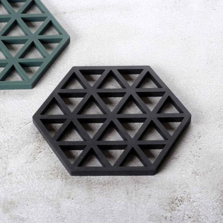 Triangles Trivet - Black