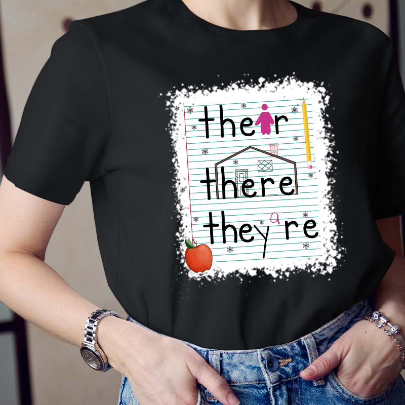 Their There They Are Book T-Shirt