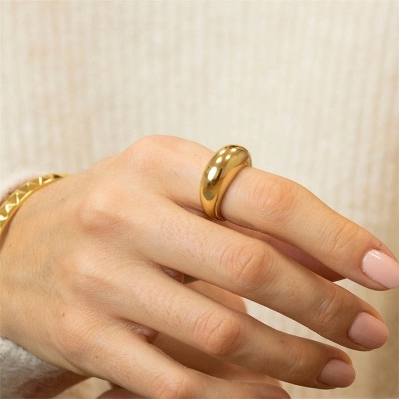Simple Stainless Steel Simple Fashion Solid Color Ring