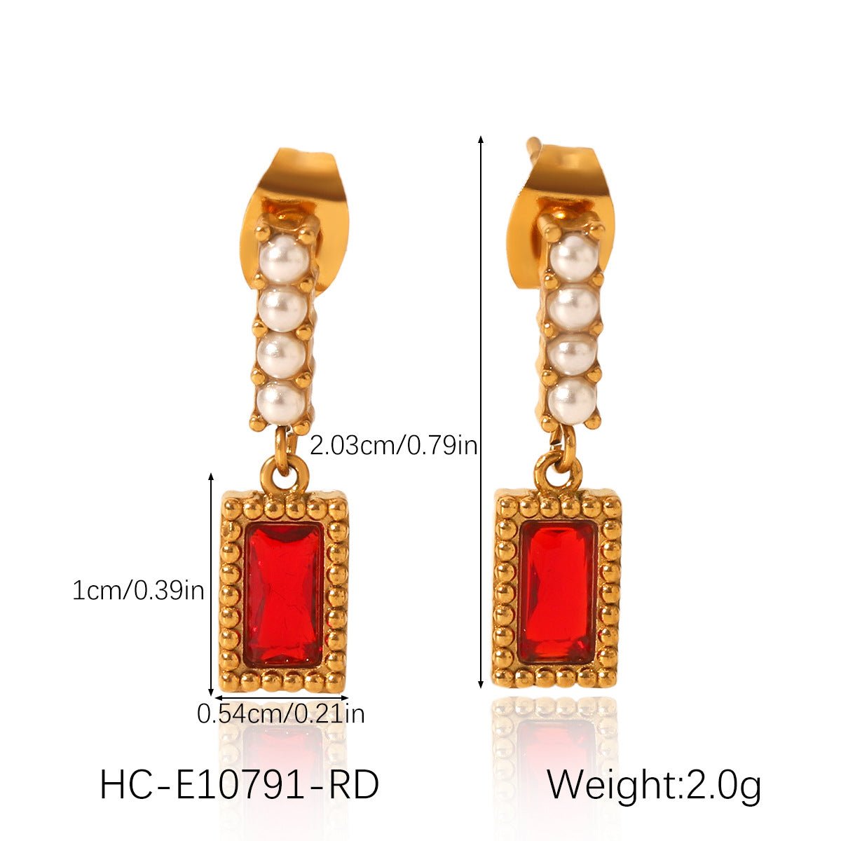 Stainless Steel With Pearl Earrings Zircon Earrings Titanium Steel
