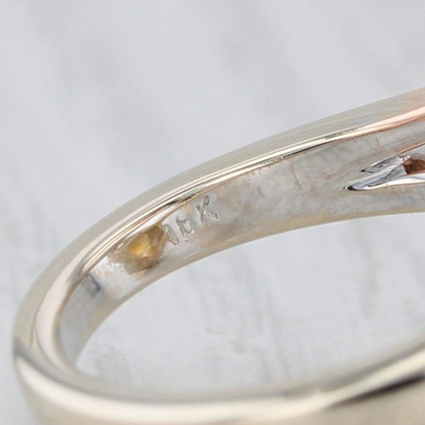 1.35ctw Citrine Tourmaline Diamond Hearts Bypass ing 18k Yellow Rose White Gold