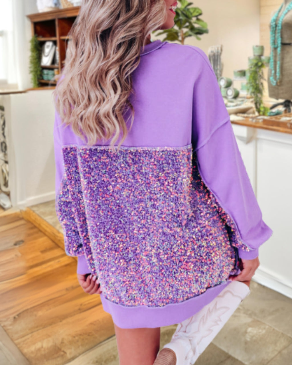 Shimmer Sequined Pullover