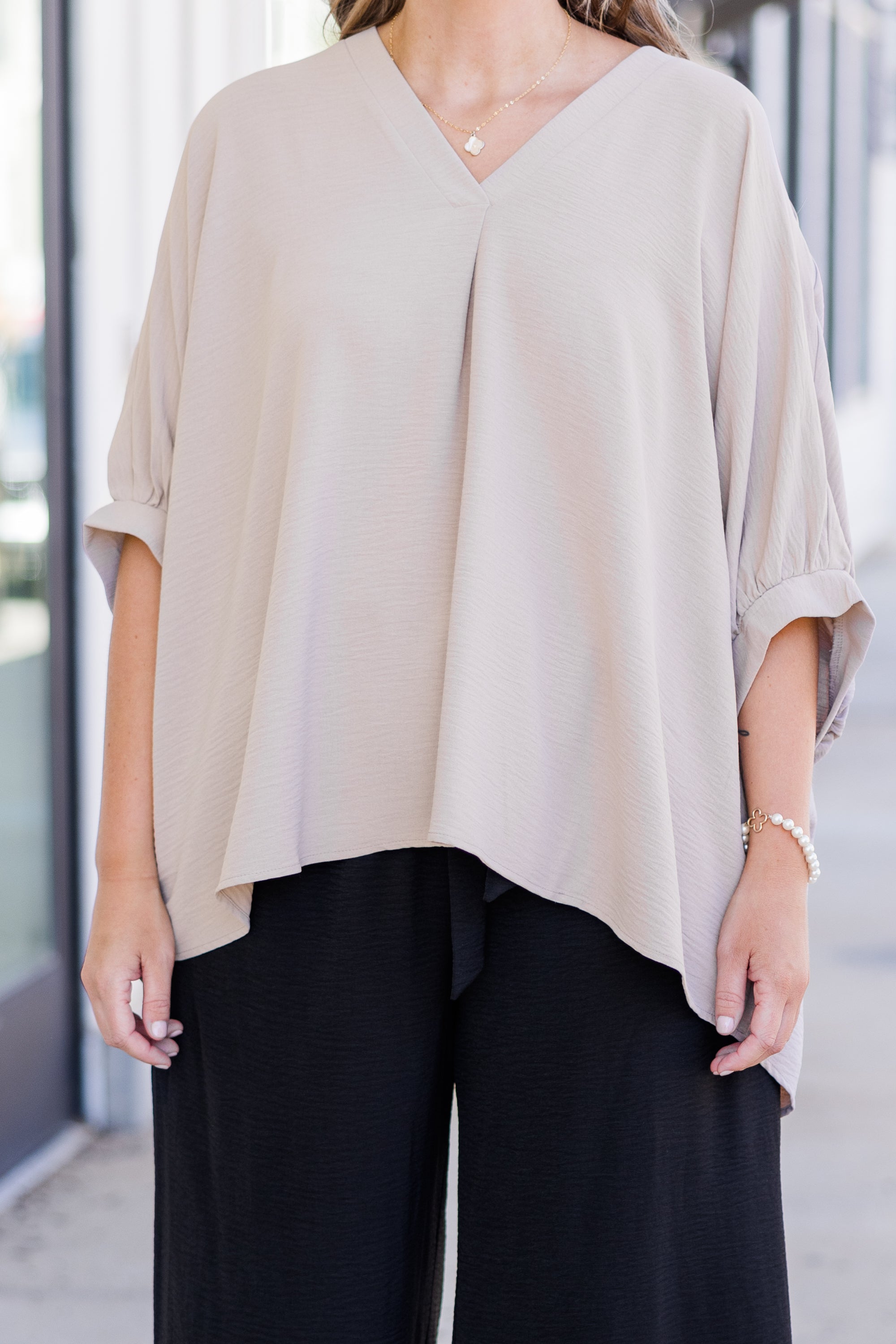 Meet Me After Midnight Top. Ash Mocha