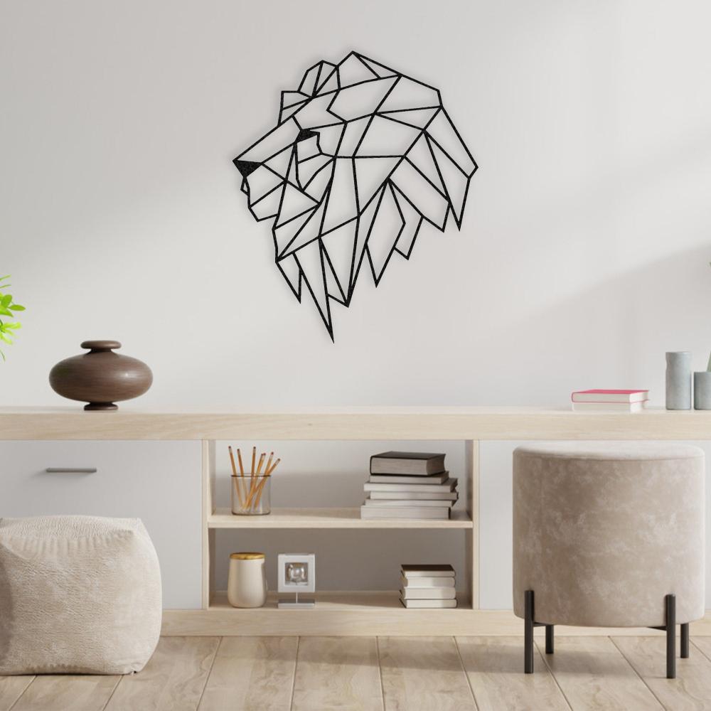 Lion Head Metal Wall Art