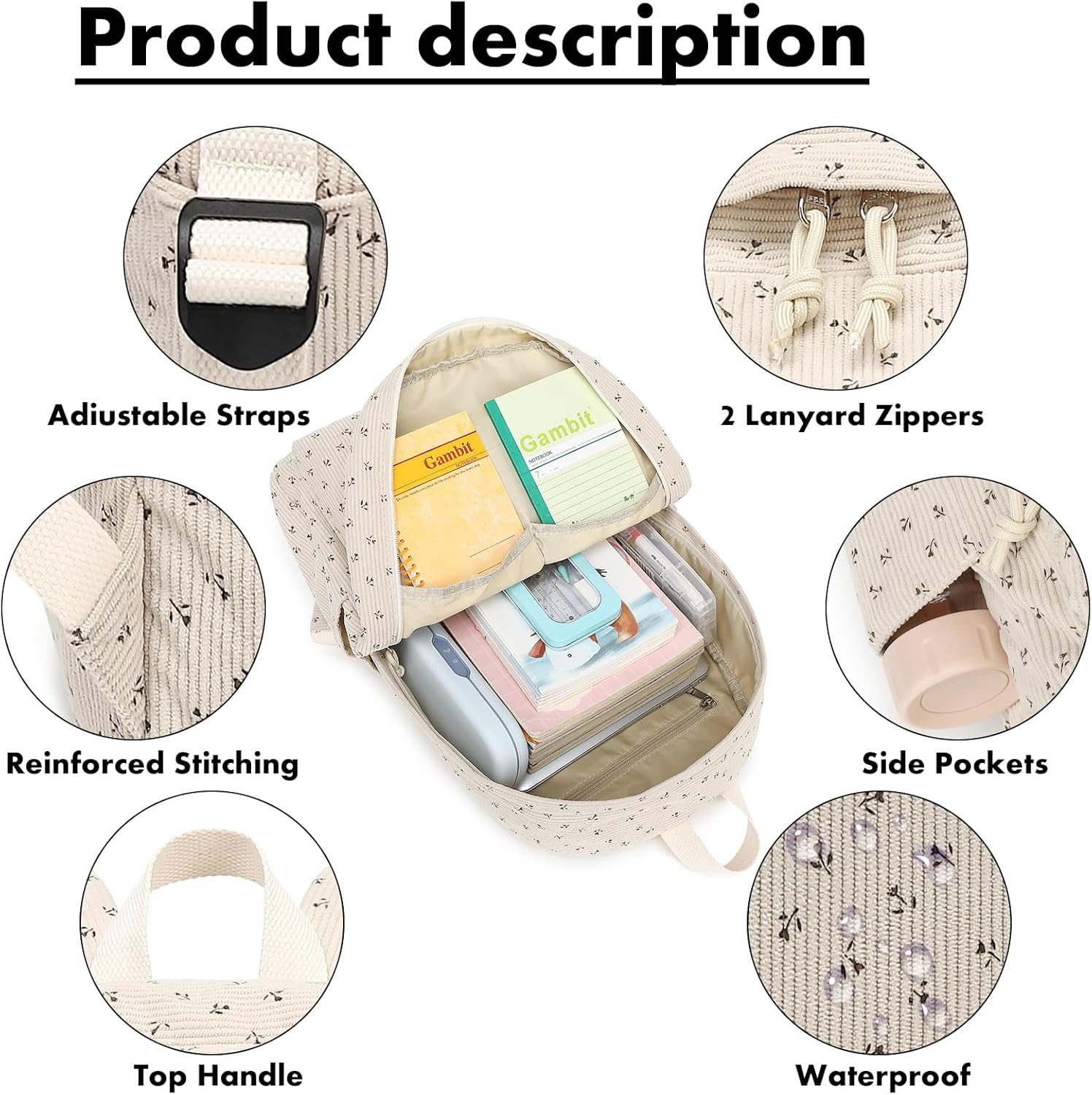Bluboon School Backpack Teens Girls Boys Kids School Book Bags with Lunch Box Pencil Bag