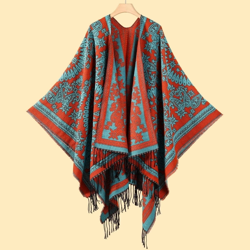 Women's Retro Graffiti Polyester Acrylic Oil Painting Shawl