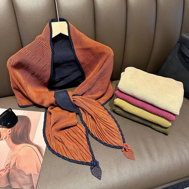 Women's Elegant Color Block Polyester Shawl
