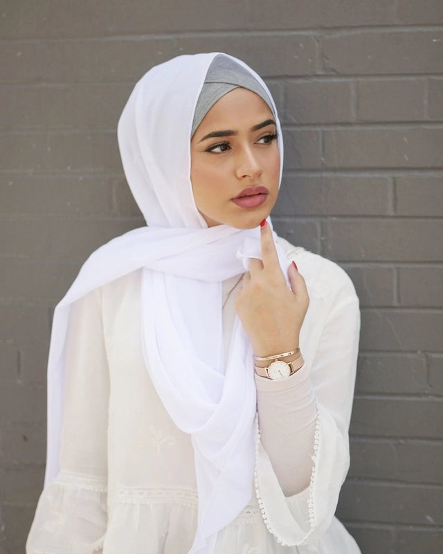 Women's Casual Elegant Minimalist Solid Color Chiffon Printing And Dyeing Hijab