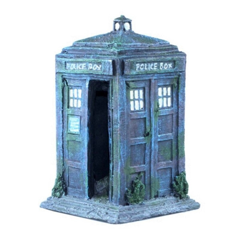 Retro Phone Booth Style Ornament For Aquarium