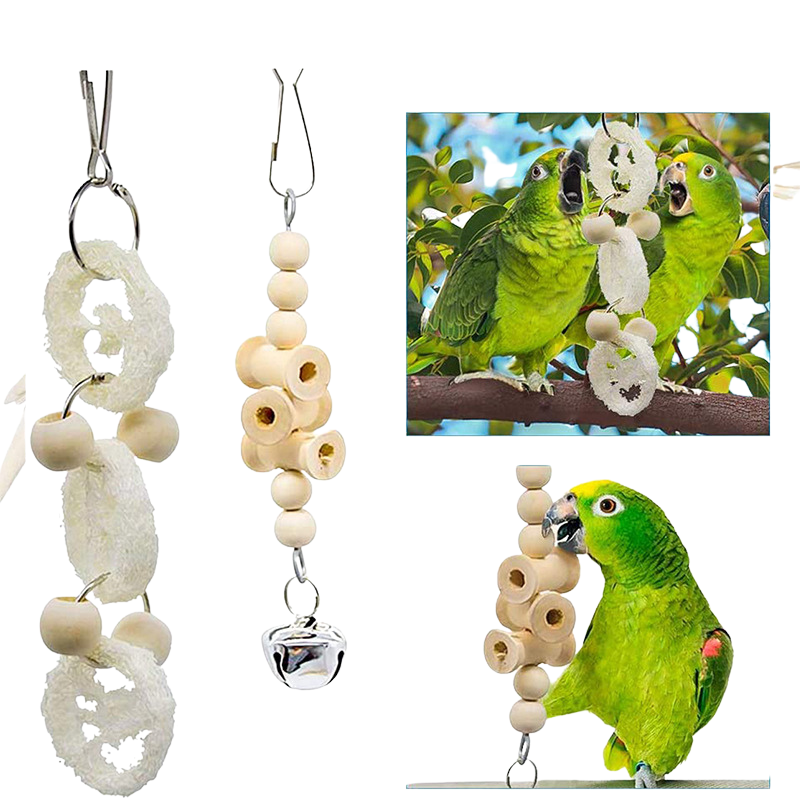 8 Pieces Set Of Parrot Chewing Toys