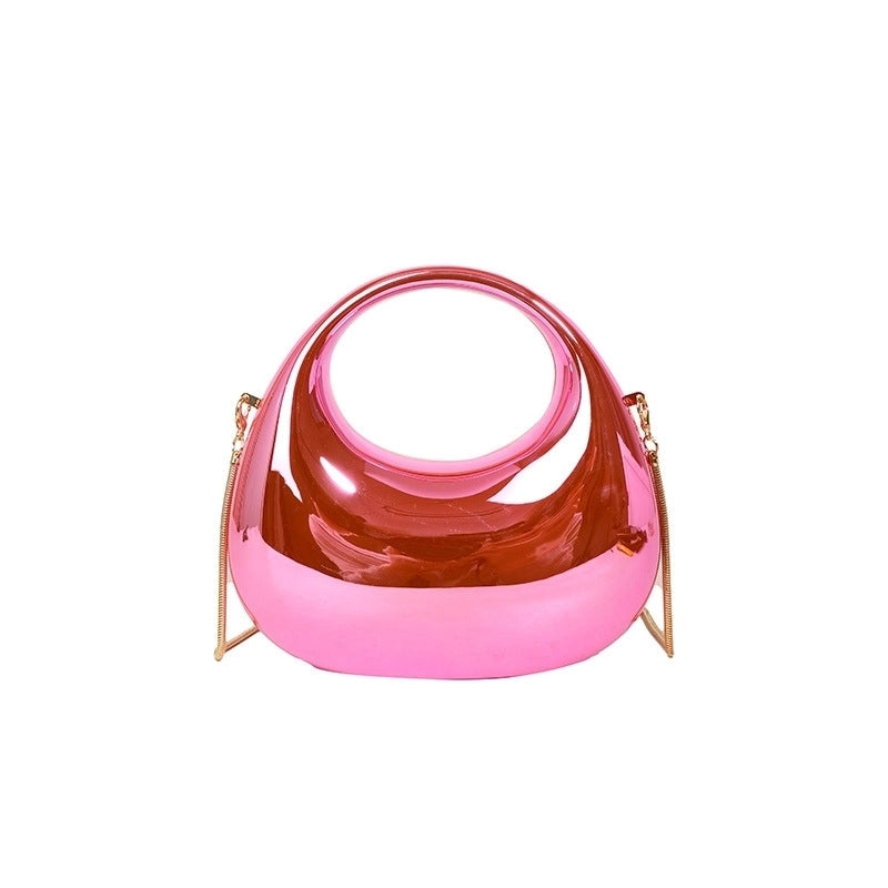 Women's Medium PVC Gradient Color Solid Color Elegant Vintage Style Dumpling Shape Lock Clasp Evening Bag