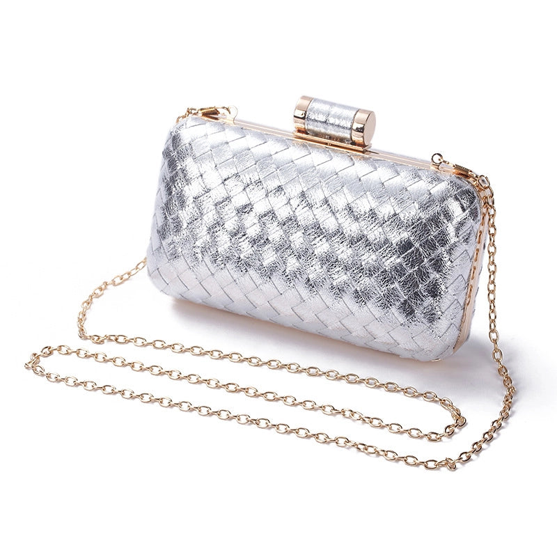 Pu Leather Solid Color Square Evening Bags