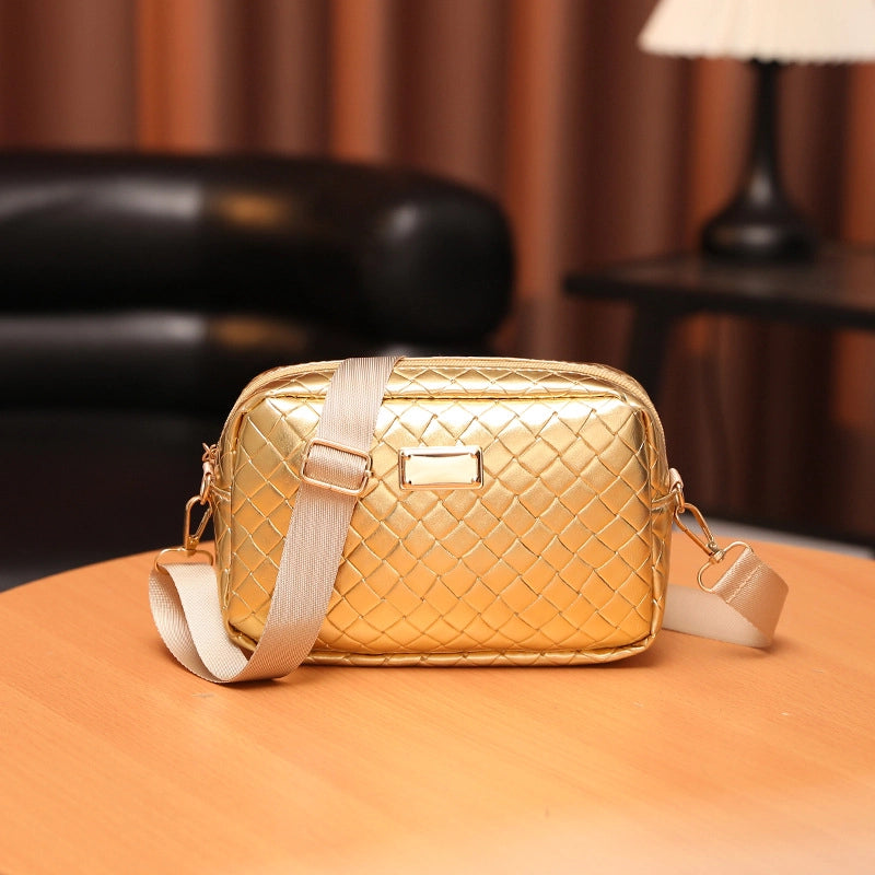 New Shiny Fashion Western Style Small Square Bag Casual All-Matching Graceful Camera Bag Mobile Phone Bag Shoulder Slanting Hanging Bags