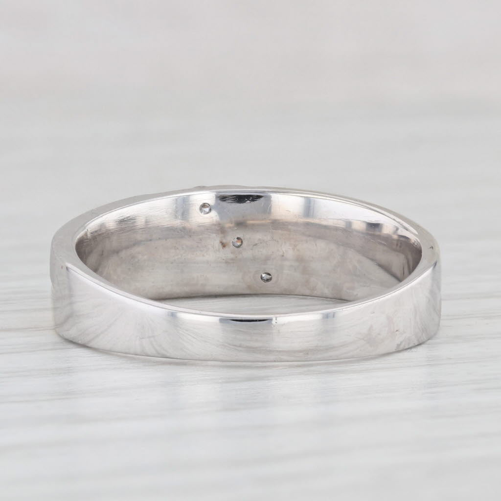 0.18ctw Diamond Men's Ring 14k Yellow White Gold Wedding Band Size 10.25